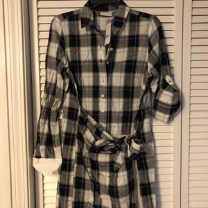 Plaid shirt dress